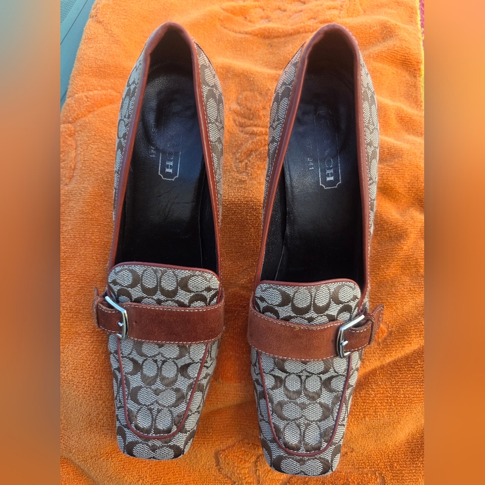 AUTHENTIC COACH SIG C/SUEDE SHOES SIZE 7.5 - Picture 15 of 15